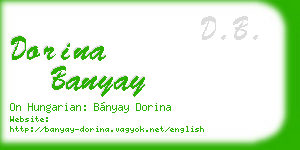 dorina banyay business card